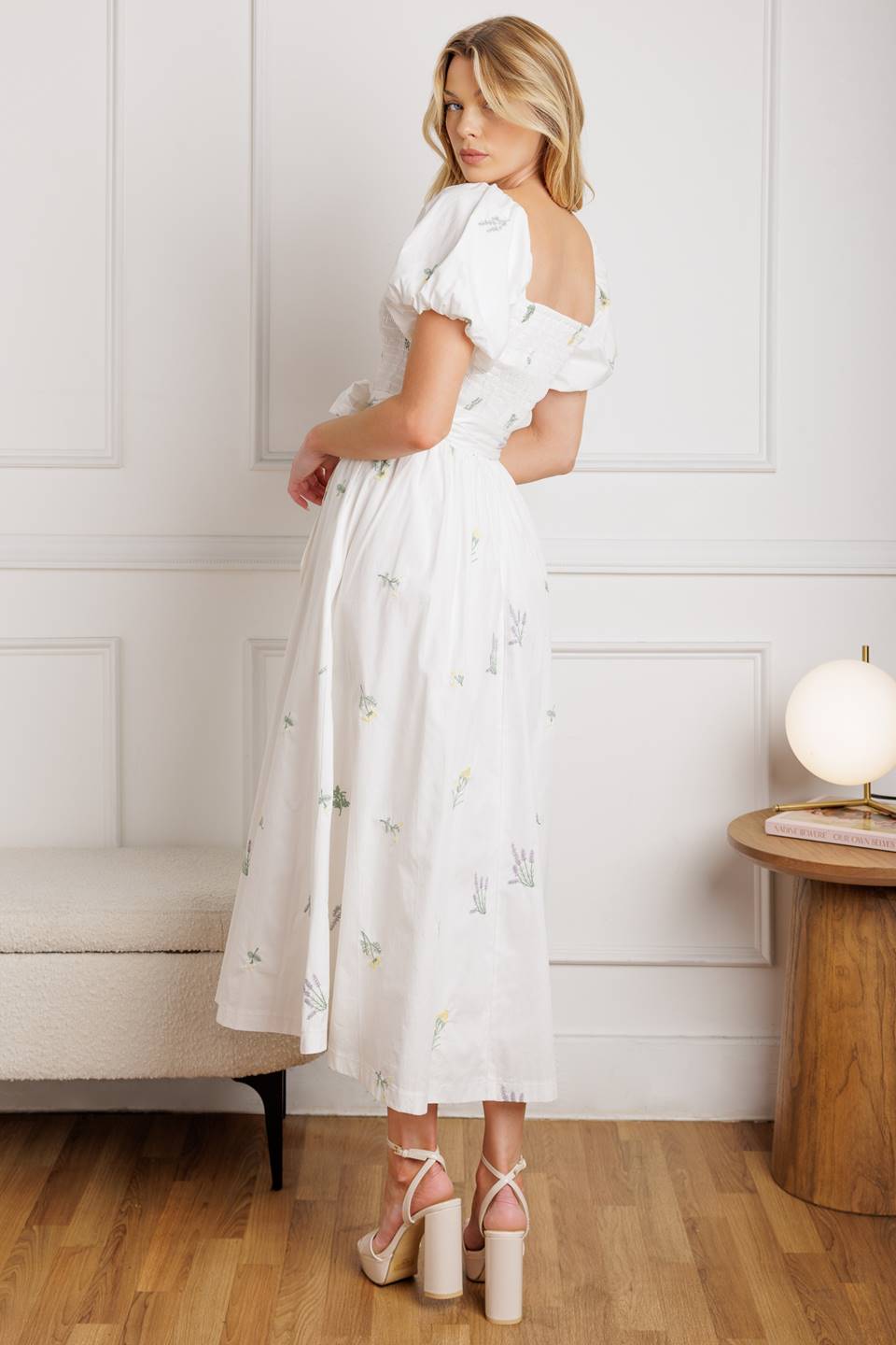 ALL THE BETTER WOVEN MIDI DRESS Flying Tomato